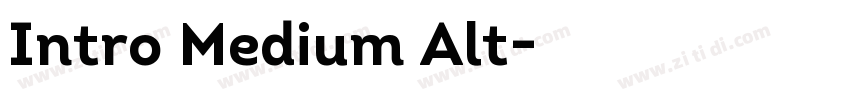 Intro Medium Alt字体转换